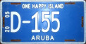 Nummernschilder / Kfz-Kennzeichen Aruba 2005 2000er Aruba