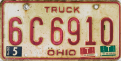 Nummernschilder / Kfz-Kennzeichen USA 1976 1970er Ohio OH