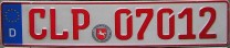 Nummernschilder / Kfz-Kennzeichen Deutschland 1994 1990er