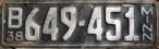 Nummernschilder / Kfz-Kennzeichen USA 1938 1930er Minnesota MN