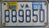 Nummernschilder / Kfz-Kennzeichen USA 1980 1980er Virginia VA