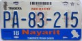 Nummernschilder / Kfz-Kennzeichen Mexiko 2005 2000er Nayarit