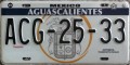 Nummernschilder / Kfz-Kennzeichen Mexiko 2005 2000er Aguascalientes